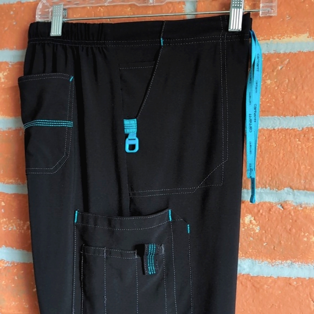 Preowned Carhartt Black Scrub Set (1) top C12110, (2) pairs bottom C52110 - Picture 5 of 14